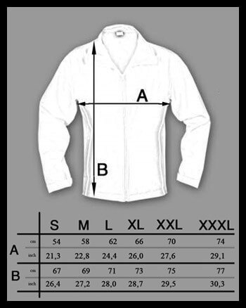 Fleece Jacket Size Chart - My Jacket