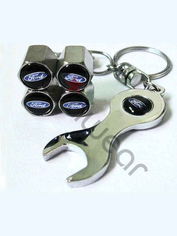 Ford Racing Keychain, Rims Caps Set 