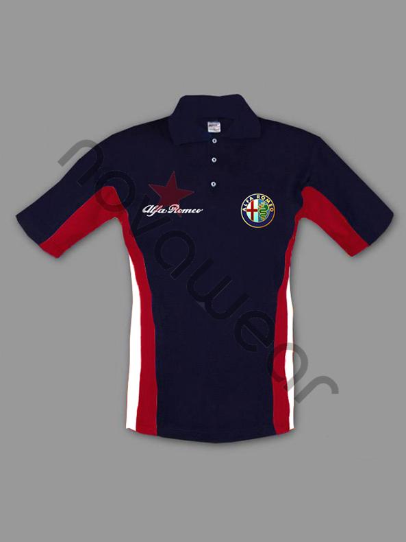 Alfa Romeo Car Auto Club Fan Sport Enthusiast Embroidered Man Polo Shirt Tee Top