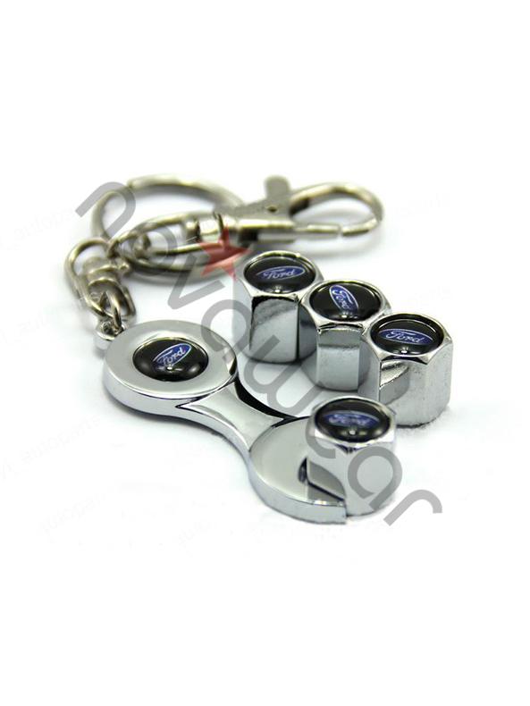 Ford Racing Keychain, Rims Caps Set 