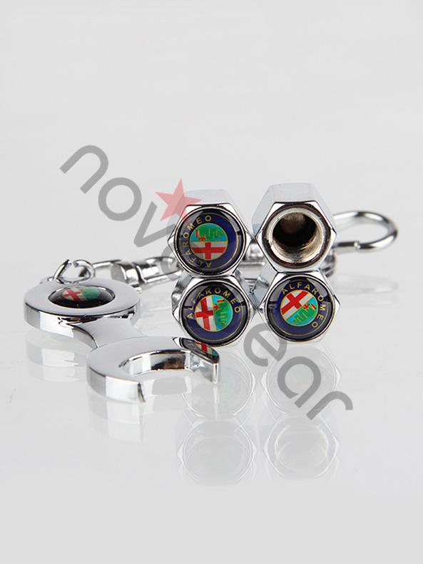 Alfa Romeo Keychain, Rims Caps Set