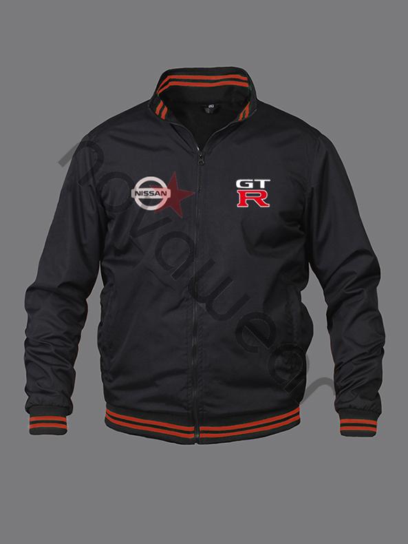 Nissan GTR Bomber Jacket Black-GTR Clothing, Nissan GTR embroidered M